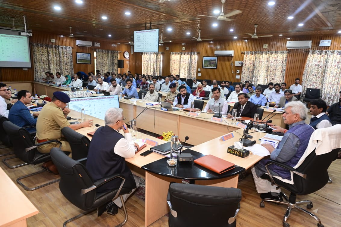 'Lt Governor chairs a high-level meeting to review the developmental scenario in Budgam'